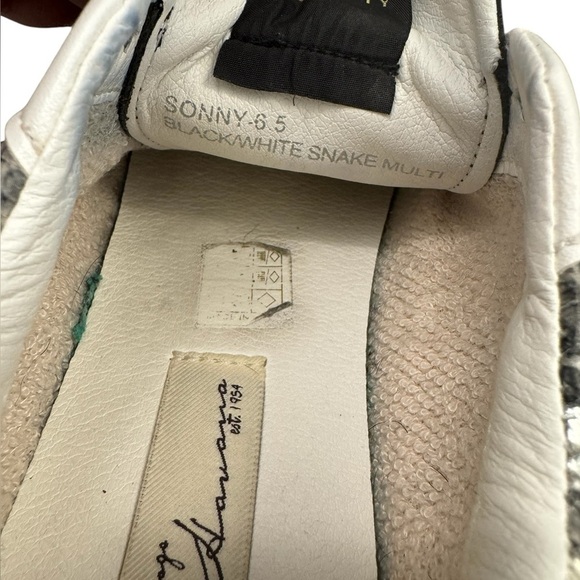 Vintage Havana Sonny Snake Skin Low Top Gold Black White Sneakers Size 6.5M - Picture 6 of 11